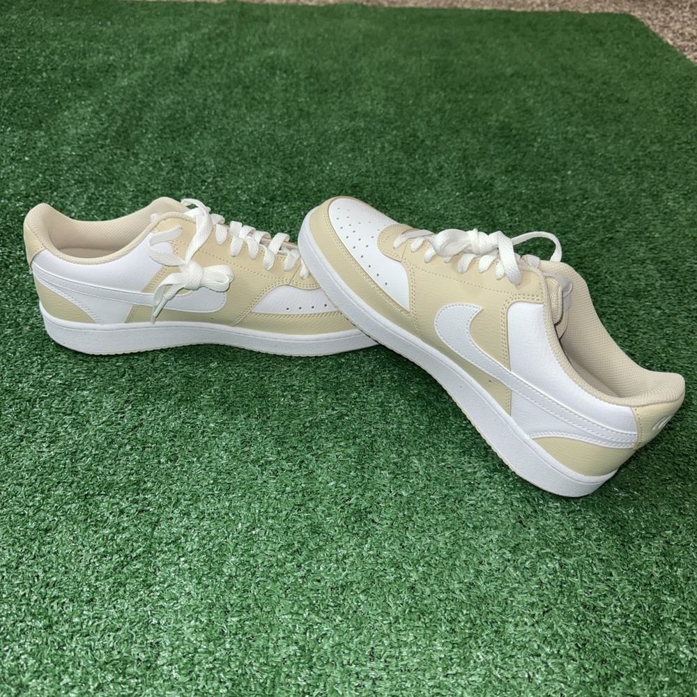 Nike‎ Court Vision Low Light Khaki White Mens Size 10 Athletic Shoes Sneakers